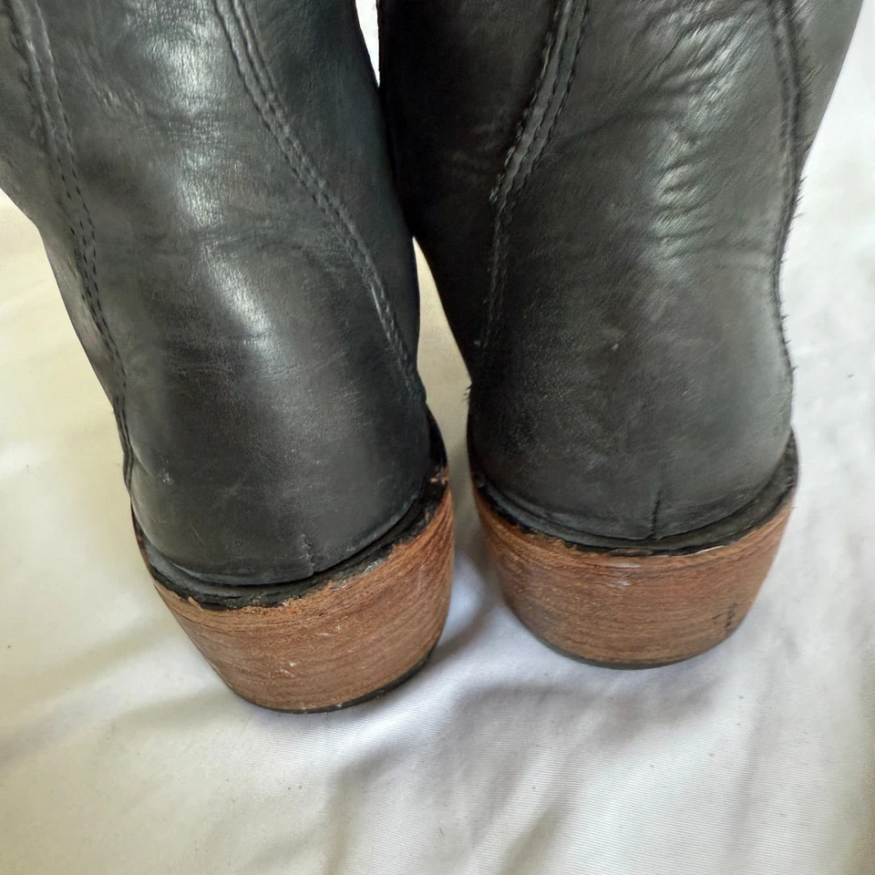 Botas Dr. Doc Martens Mujer Hasta la Rodilla Combate 17 Ojos Cuero Con Cordones Negras 7.5 Foto 4 de 4