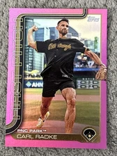 Carl Radke-2025 Topps Series 1 One First Pitch Pink Foil Parallel #FP-6 Pirates