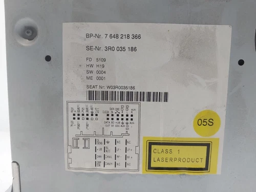 3R0035186 Sistema Audio/Radio Cd para SEAT EXEO BERLINA (3R2) Sport 2010 9088007 - Imagen 5 de 10
