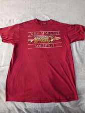 VTG FSU 90s Florida State Seminoles Softball Shirt XL -Made in USA Single Stitch