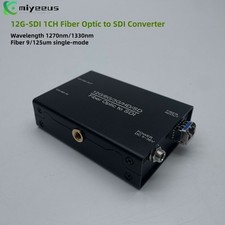 12G-SDI 1CH Fiber Optic to SDI Converter TX RX 4K60Hz Support AV Bidirectional