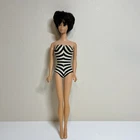 Vtg 1960s Barbie Bubblecut Doll Black Brunette Zebra Swimsuit Original( 5013