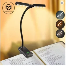 14-LED Clip-On Book Light 3 Colors 8 Brightness USB Rechargeable Reading Lamp