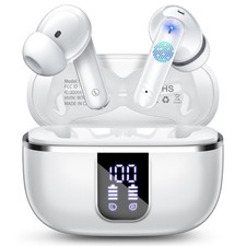 Wireless Earbuds, Bluetooth 5.4 Headphones with 4 Noise Cancelling Mic, 46H I...