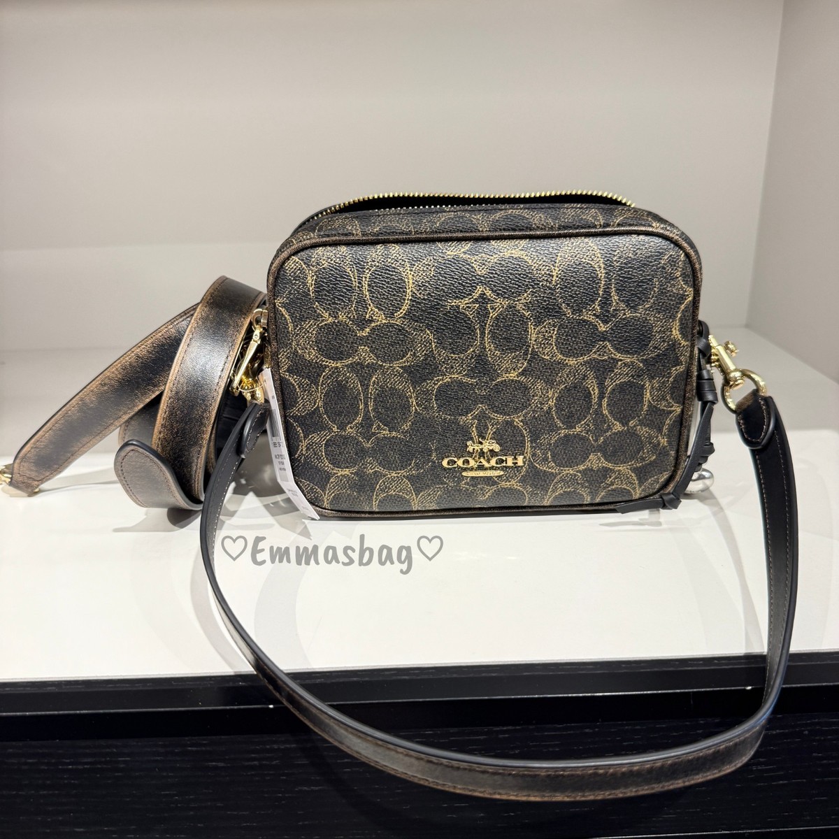 Coach Mini Carey Crossbody Bag In Loved Signature Canvas CEK73