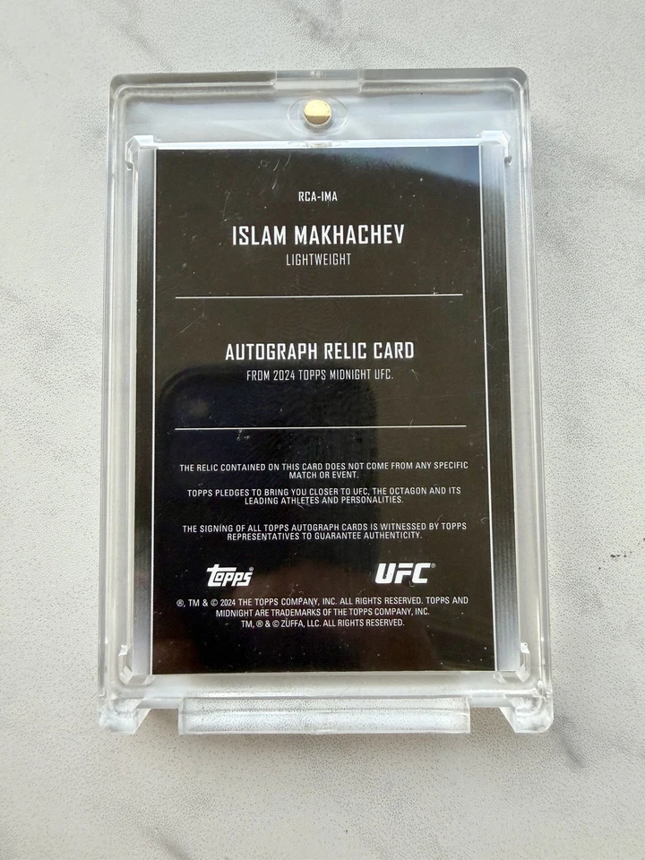 Islam Makhachev 2024 Topps Midnight UFC - Relic Autographs #RCA-IMA (AU, MEM) - Image 2 of 2