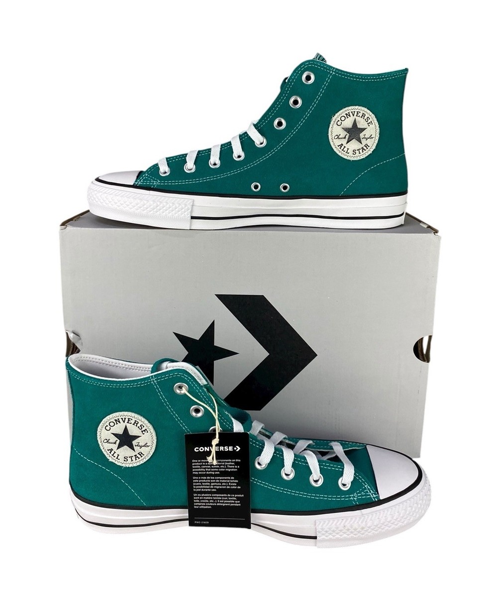 NEW Converse Chuck Taylor All Star Pro Hi Suede Shoes Green Mens