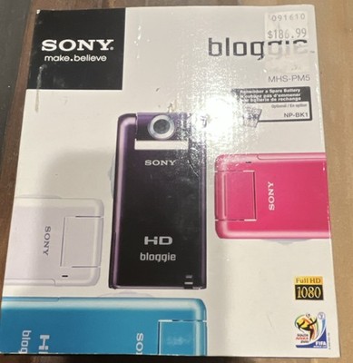 Vintage Sony Bloggie Mhs-pm5 High Definition Hd Video Flash Media, Avc Camcorder