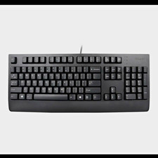 Lenovo Full Size Wired USB Standard Keyboard QWERTY English Black Plastic