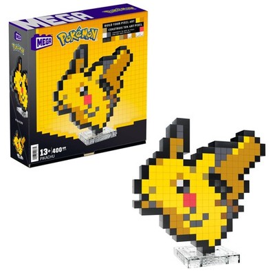 MEGA Pokémon Pikachu - zusammenbaubare Pixel Art Figur mit Retro-Look, inklusive