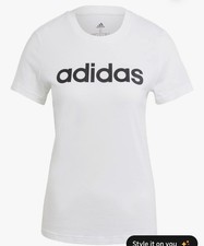 adidas Womens Loungewear Essentials Slim Logo Tee Small