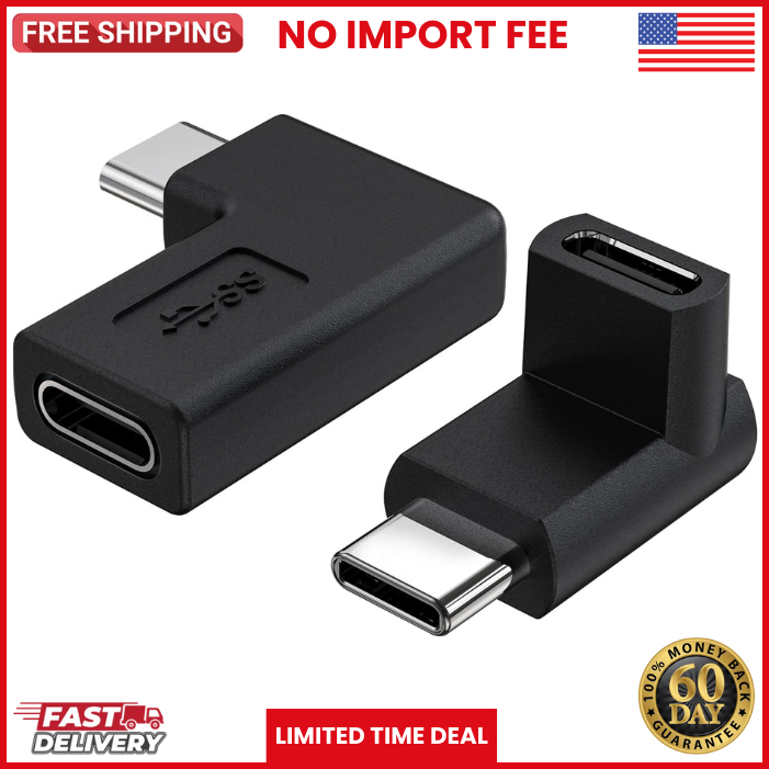 Right Angle Usb C Adapter Usb C 90 Degree Adapter Type C Male To Female Adapter