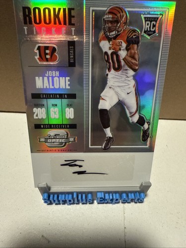 Josh Malone 2017 Panini Contenders Rookie RC Auto ( Bengals ) - Picture 2 of 3