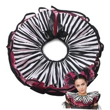 Layered Clown Collar, Tulle Ruffled Fake Collar Mesh Clown for One Size Pink
