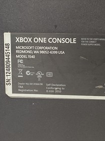 Xbox One Model 1540 Console Only - Tested Power Cord Included 500GB