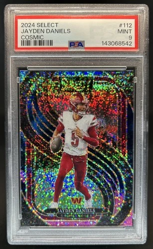 2024 Panini Select Jayden Daniels Premier Cosmic Rookie RC #112 Commanders PSA 9