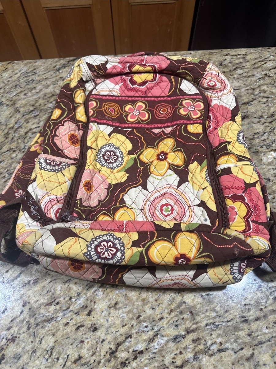 Vera Bradley Multicolor Floral Quilted Backpack Vera Bradley Campus Backpack Quilted Tropical Paradise Pink  main image 2