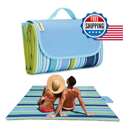 K KANGYUN Picnic Blanket Beach Mat - 60''x80'' Waterproof, Sandproof, Portable