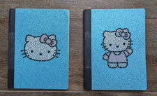 Hello Kitty Decal Sticker on Glitter Composition Notebook - New pre-owned OOAK
