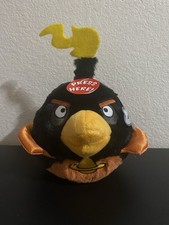 Angry Birds Space Fire Bomb Black Bird Plush Commonwealth