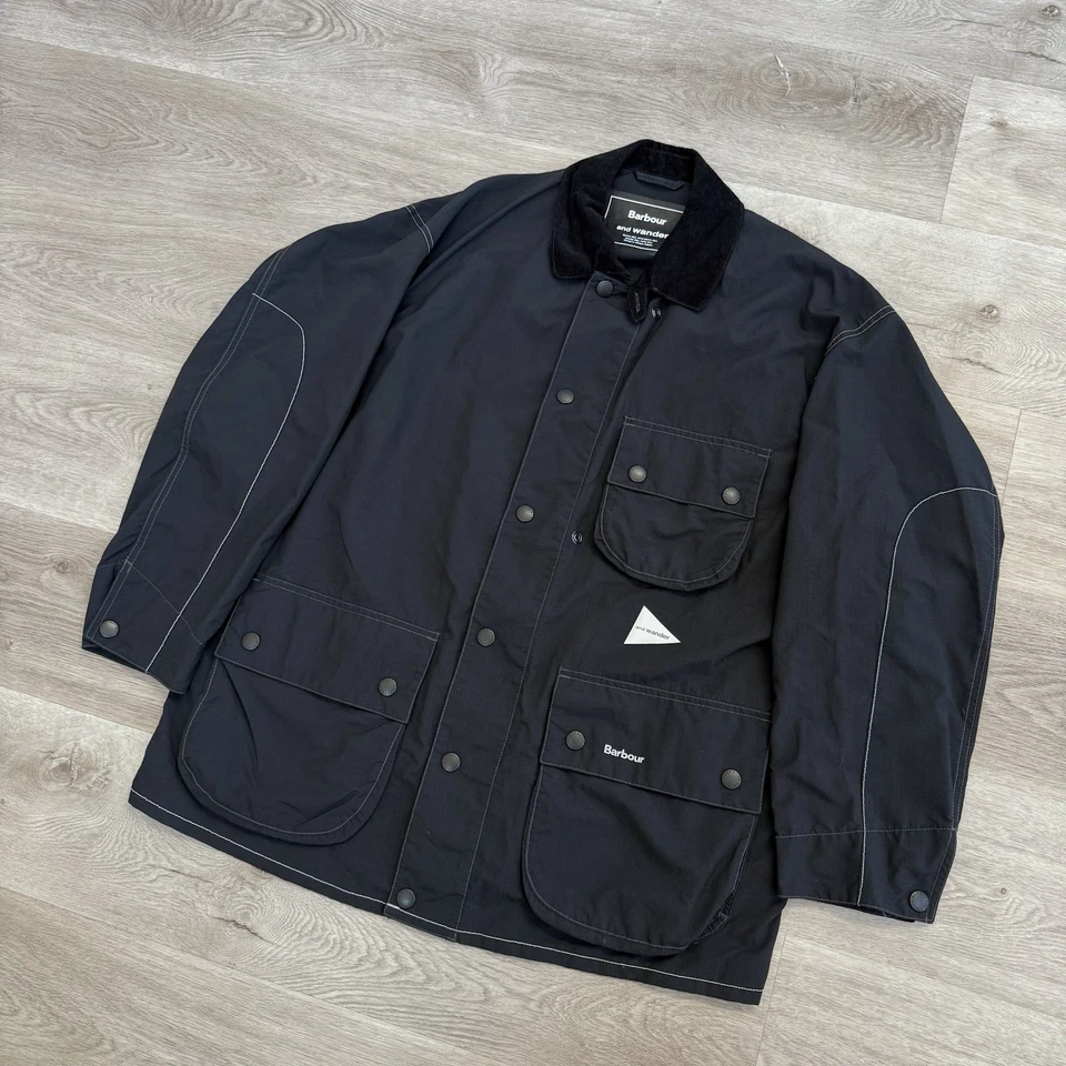 Barbour x AND WANDER Mens L Pivot Jacket Waterproof Coat British Japan Heritage - Image 2 of 4