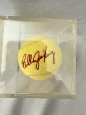 ELTON JOHN and BILLIE JEAN KING Smash Hits Tennis Ball Embroidery Signature