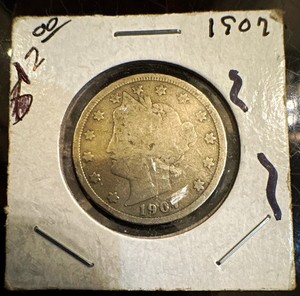 1907 Liberty Head V Nickel 5C Business Strike Philadelphia Mint
