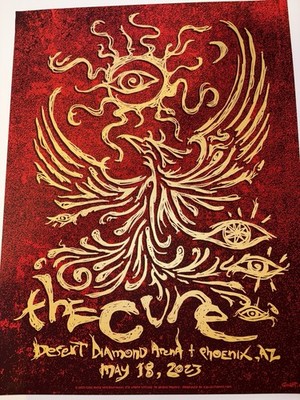 The Cure Desert Diamond Arena Phoenix AZ 2023 GigArt Poster #800/800 Final Print