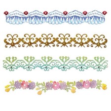 1 Stanzschablone Schnörkel Bordüren Card Edges Decorative Strip Sizzlits Sizzix