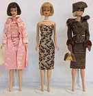Vintage 60s American Girl Barbie Dolls Lot of (3) w/ Outfits by Mattel LOOSE