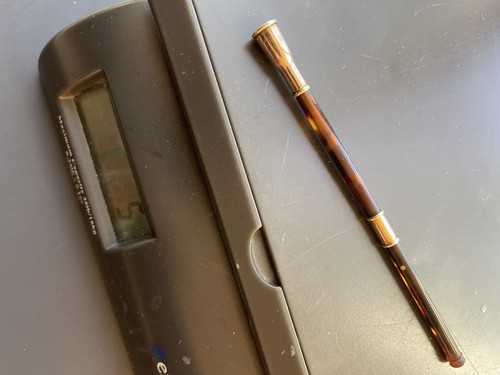 Rear Antique ALFRED DUNHILL Gold 3 Part Cigarette Holder with Leather box - Picture 8 of 9