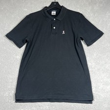 Psycho Bunny Polo Shirt Mens Size 6 Large Black Pima Cotton Embroidered Golf
