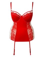 Anna Scholz Eyelash Basque AZ527 Red Underwired (Rur)