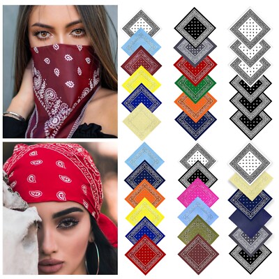 BANDANAS PAISLE KOPFTUCH SCHALS SCHAL BANDANA GEMISCHTE FARBEN/DESIGN 100% BAUMWOLLE