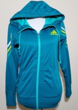 Adidas Womens Running Jacket Running Hooded Full Zip W/ Pockets Size Small