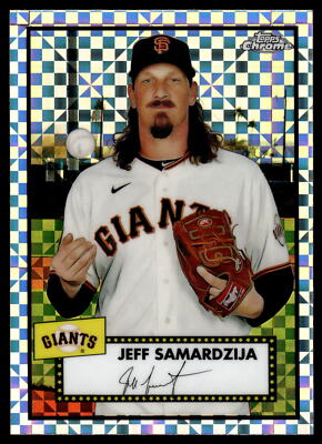 2021 Topps Chrome Platinum Anniversary Jeff Samardzija X-Fractor