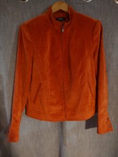 Tribal Extensible Stretch Full Zip Up Autumn Orange Casual Jacket Womens Size 10
