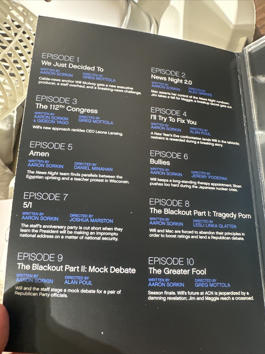 The Newsroom Blu-Ray - The Complete First Season | eBay