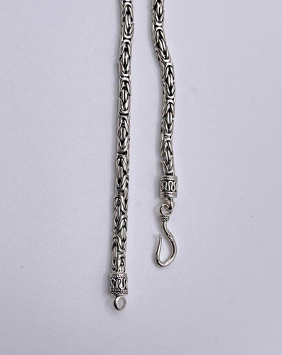Sterling Silver Byzantine 3.7mm Chain 20” - Picture 5 of 6