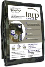 Kotap TCM-0810 Camouflage All Purpose 7-Mil Poly Tarp, 8 X 10 Ft, Green/Black