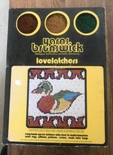 Latch Hook Rug Vtg Duck Decoy Brunswick Yarns Lovelatchers Full Kit