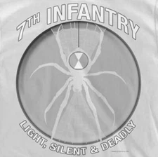 US Army 7th Infantry Div Light Silent Military 1 Color Window Wall Vinyl Decal