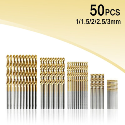 50 STCK. Micro Rundschaftbohrer Set Klein Spiralbohrer Werkzeug Mini Bohrer Zum Selbermachen