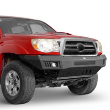 Off-road Front Bumper W Skid Plate Led Spotlight Fit 2005-2011 Toyota Tacoma