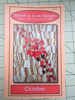 ''October'' by Fourth & Sixth Designs Quilt Pattern 48'' x 64'' 