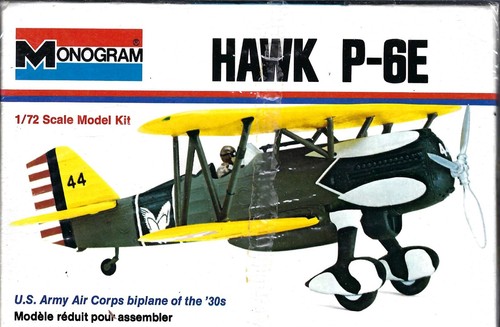 Vintage MISB Monogram 1/72 Curtiss P-6E HAWK Pursuit Fighter - 第 1/18 張圖片