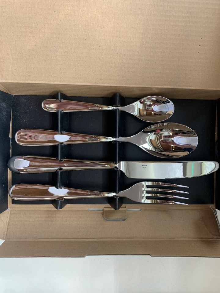 NEU Alessi 4 teiliges Besteckset Serie Nuovo Milano Design Ettore Sottsass - Bild 3 von 4