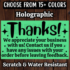 50 THANK YOU STICKERS 2.25" LABELS SEALS REVIEW SHOP PACKAGING SUPPLIES