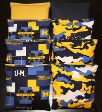 University of MICHIGAN WOLVERINES Camo 8 Cornhole Bean Bags ACA Regulation NEW
