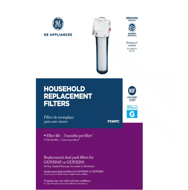 GE Universal Whole House Replacement Water Filter Cartridge (2Pack
